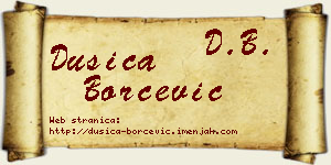 Dušica Borčević vizit kartica